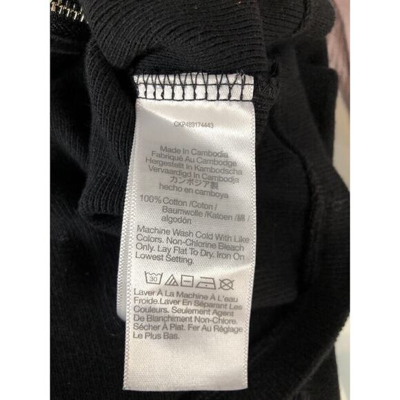 Madewell Fill Zip Top Ribbed Long Sleeve Collared  Jet Black NWT M - Picture 7 of 8